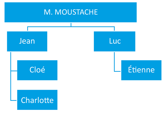Schéma de la famille Moustache