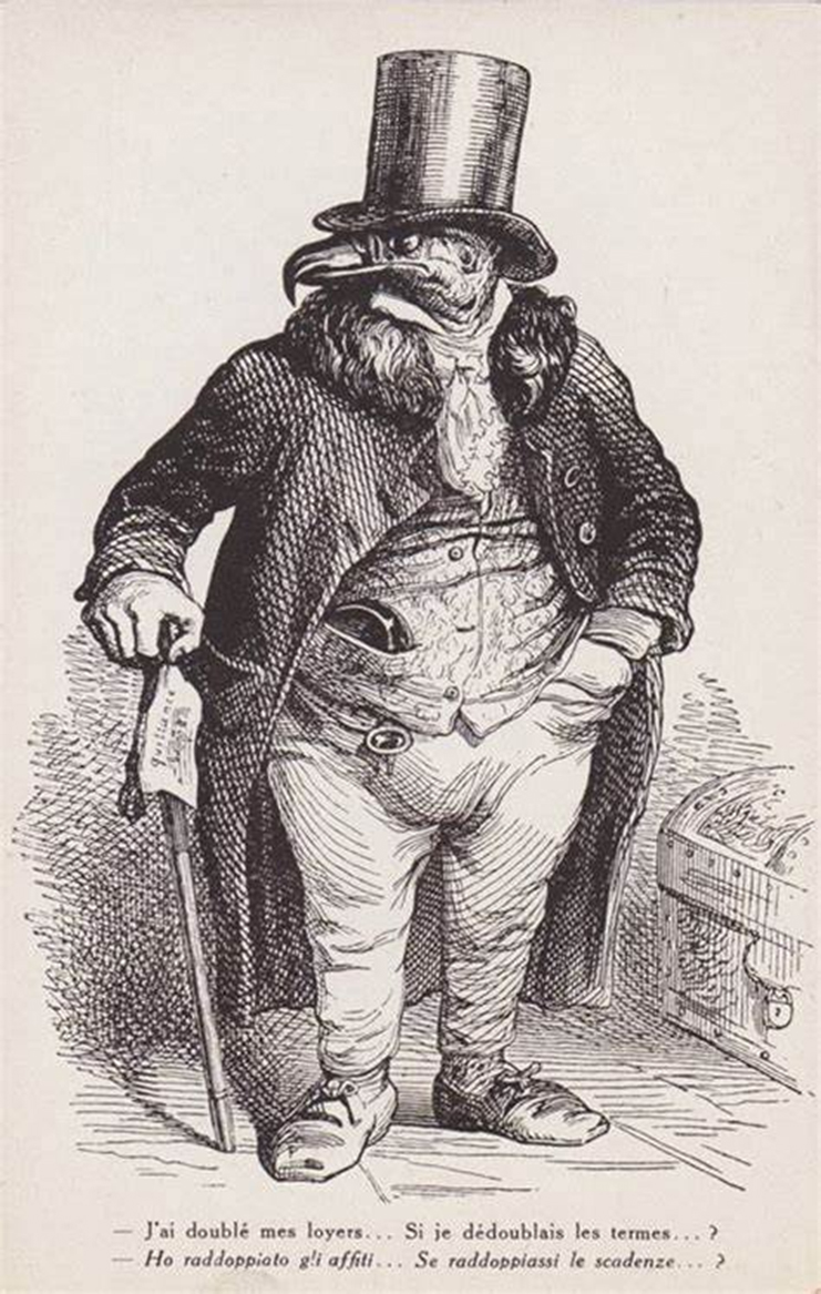 la figure de Monsieur Vautour, Caricature de Daumier